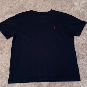 Polo black v-neck shirt